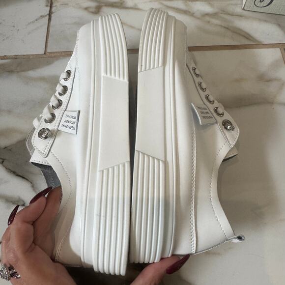 Bonavi Anti-stress Skateboard Sneakers Sz 39 Crystal Embellished Lace Eyelets - Picture 12 of 15